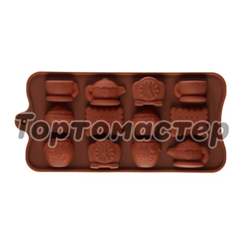Форма силиконовая для шоколада Чаепитие 1166893