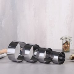 Набор форм металлических для выпечки "Кольцо" H5 см D6, 7.5, 9, 10 см 4 шт 2863060