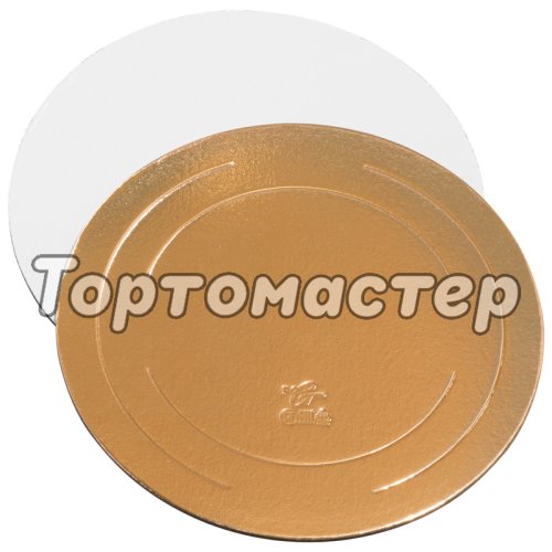 Подложка под торт Золото/Белый ForGenika 3,2 мм 22 см 20 шт ForG BASE 3,2 G/P D 220 S