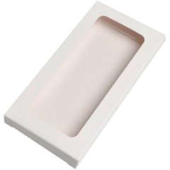 Коробка для шоколадной плитки Белая 17х8х1,5 см ForGenika Chocolate Window White