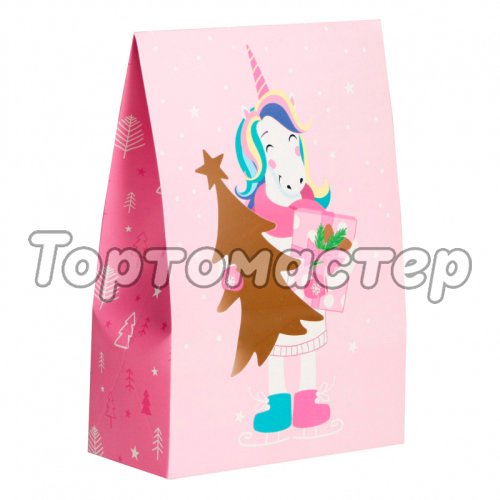 Коробка для сладостей "Единорог с подарком" 4810362