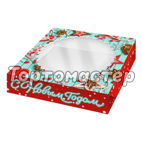 Коробка для сладостей "Новогодние чудеса" 11,5х11,5х3 см КУ-00743     КУ-743 
