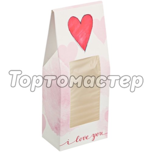 Коробка для сладостей с окошком "Сердечко" 6x14,5x3,5 см 3681324
