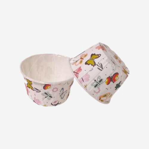 Капсула бумажная с подворотом "Бабочки" D50 H40 10 шт Б-89	