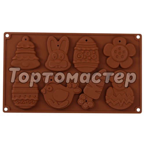 Форма силиконовая для шоколада Пасхальные зверюшки 2854672