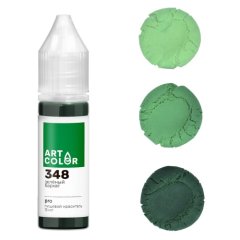 Краситель пищевой гелевый водорастворимый Art Color Pro 348 (350) Зелёный бархат 15 мл