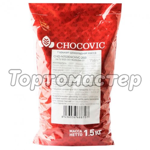 Шоколад CHOCOVIC Горький 71,6% 100 г CHD-N70304CHVC-26B