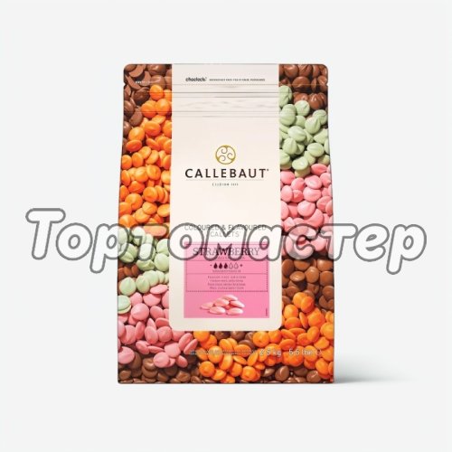 Шоколад розовый клубничный CALLEBAUT 100 г STRAWBERRY-RT-U70