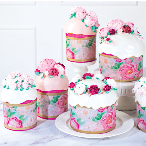 Форма для кулича "Пионы" D70 H95 1 шт 