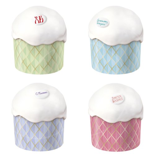 Форма для кулича "Оригами Микс" D110 H85 мм 10 шт 31579