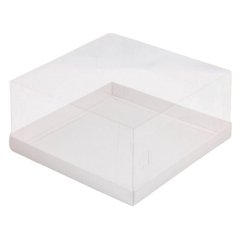 Коробка для торта с прозрачной крышкой 20,5х20,5х10 см