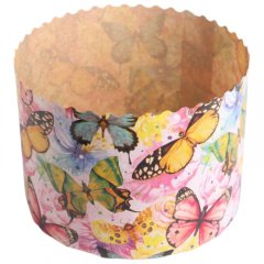 Форма для кулича "Бабочки" D110 H85 10 шт pmK11085сBC