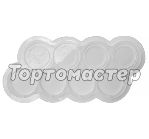 Форма силиконовая для леденцов "Погремушка" Круг 5 см 8 шт 01868