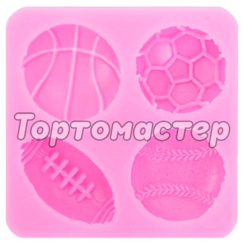 Молд силиконовый Спортивные мячи 2854749, M-57