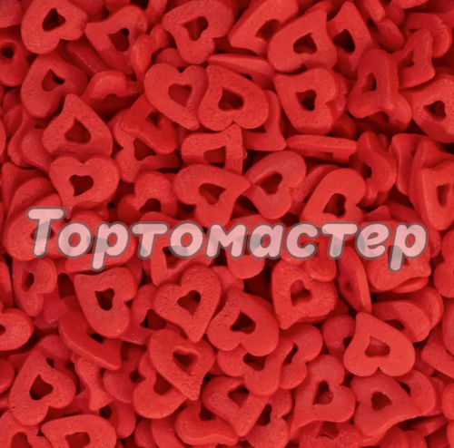 Посыпка кондитерская "Сердечки красные большие двойные" 50 г tp96085