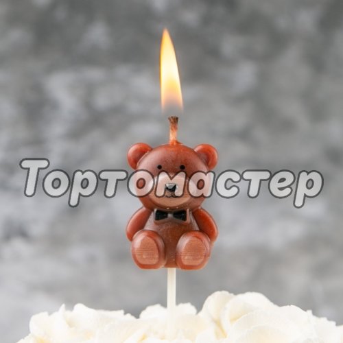 Свеча декоративная Мишка Бурый 7 см 