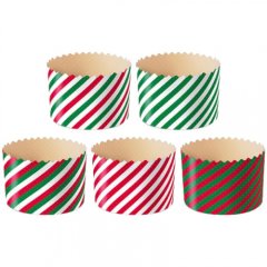 Форма для кулича "Разноцветные полосы" D60 H45 мм 100 шт 28404, pmK6045cP