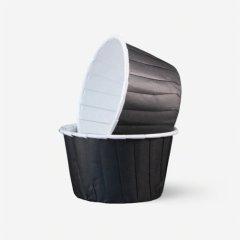 Капсула бумажная с подворотом Чёрная D50 H40 10 шт 850039