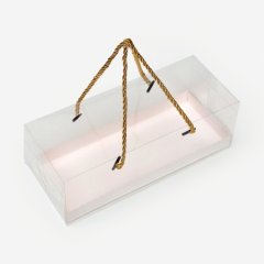 Коробка для рулета с прозрачной крышкой белая 27,5х11х9,5 см 10325606