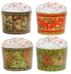 Форма для кулича "Хохлома" D70 H85 10 шт 