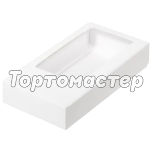 Коробка для дубайского шоколада белая 15,5х7,5х2,5 см 060400