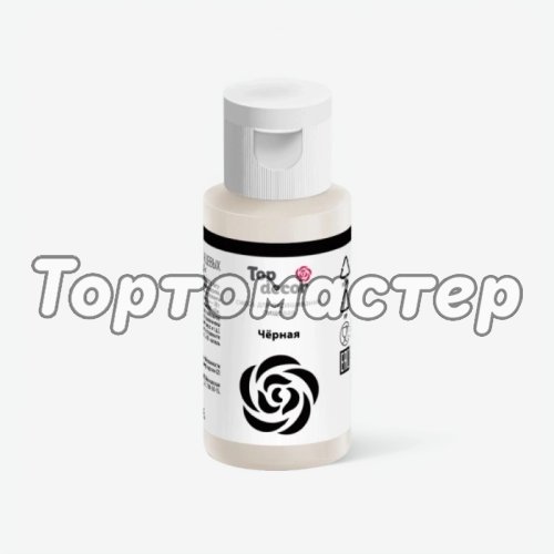 Краситель пищевой гелевый водорастворимый Top Decor Чёрный 30 г tp83467