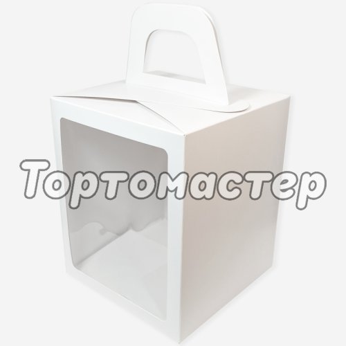 Коробка для кулича Белая 15х15х18 см КУ-544    КУ-00544