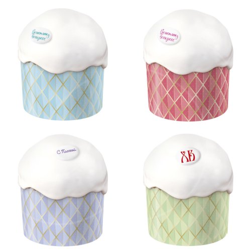 Форма для кулича "Оригами" D70 H60 мм 10 шт pmK7060сORG