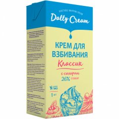 Растительные сливки Dally Cream Классик 26% "Пломбир" 1 л без скидки