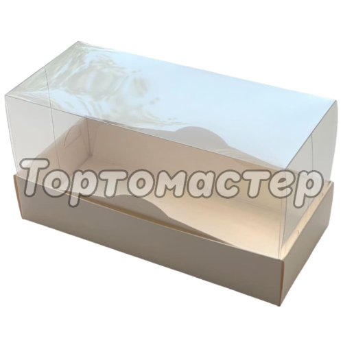 Коробка для кекса с прозрачной крышкой 18х8х9 см