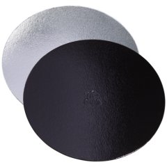 Подложка под торт Чёрный/Серебро 1,5 мм 28 см 5 шт ForG BASE 1,5 B/S D 280 S