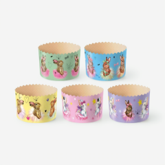 Форма для кулича "Зайчики" D110 H85 10 шт pmk11085cZA