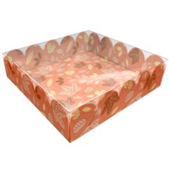 Коробка для сладостей двухсторонняя "Оранжевое настроение" 12х12х3 см 5 шт 