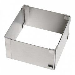 Форма металлическая для выпечки раздвижная Квадрат H14 см W16-28 см 4693435