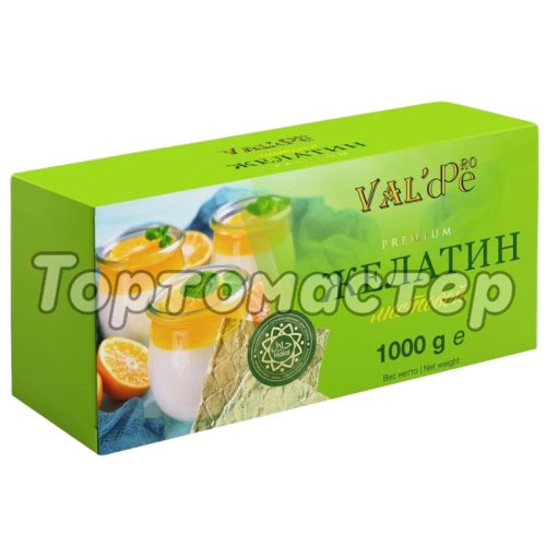 Желатин листовой Val'de Premium Халяль 180 bloom 1 кг